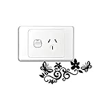 YUFUD Lichtschaltersticker Vinyl Schalter Aufkleber Natürlichen Stil DIY Wandaufkleber für Kinderzimmer Schlafzimmer Wohnkultur Wandkunst Aufkleber Schlafzimmer Wandbild Rosa A