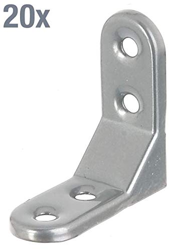 Decoration Wall Bracket Isosceles Shape 50 x 50 x 20 mm / 20 STK. aluminiumgrau, Aluminium Grey - Image 2