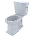 TOTO CST404CEFRG#01 Promenade II Two-Piece Elongated 1.28 GPF Universal Height Toilet with CeFiONtect and Right-Hand Trip Lever, Cotton White