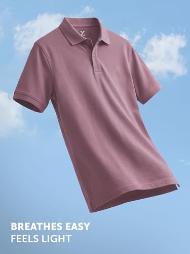Image of XYXX Men's Nova 100% Combed Cotton Regular Fit Polo T-Shirt