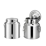 Serbatoio di trasporto in acciaio inox, a prova di perdite e durevole, per conservare liquidi e trasportare latte, vino, olio, riso