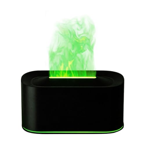 Difusor de chimenea, humidificador de aroma con 7 luces que cambian de color, crea atmósfera, compatible con aceite, ideal para aula, oficina, dormitorio, apto para viajeros, elegante modelo portátil