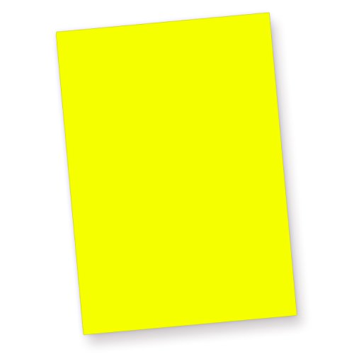 Neonpapier EXTREEEM Grell NEON Gelb 50 Blatt DIN A4, 80 g/qm Briefpapier, Leuchtpapier Party Deko Bastelpapier