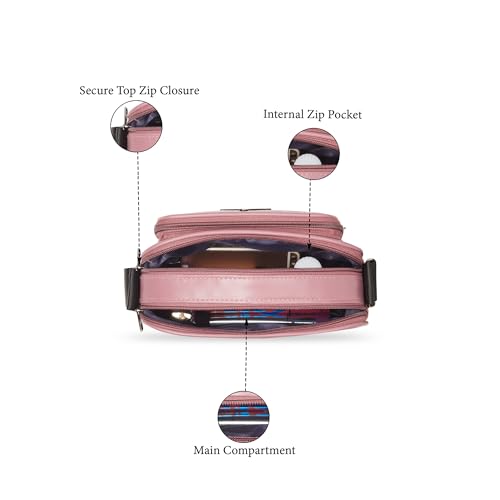 Image of Caprese Jena Medium Sling Bag for Women with Adjustable Strap & Detachable Pouch for Comfortable Wear | Zipper Closure | Versatile Handbag for Everyday Use, Travel, and Special Occasions