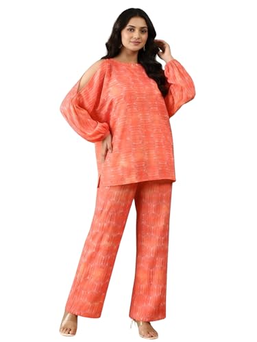Image of Leriya Fashion Kurta Sets for Woman | Co ord Set for Women Stylish | Kurti Set for Woman | Short Kurti for Women | Kurtis | Ethnic Floral Straight Printed Kurta Set's with Palazzo Pants