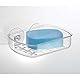 iDesign Basic Seifenhalter mit Saugnapf für die Dusche, aus strapazierfähigem Kunststoff mit zwei starken Saugnäpfen, transparent, 13,3 cm x 10,2 cm x 5,1 cm