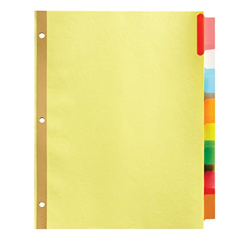 4 intercalaires insérables Office Depot avec gros onglets colorés pour classeur