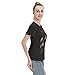 AMIOUDR Women's T-Shirts Memphis Rock May Fire Band Short Sleeve Tee Summer Cotton Top Black Large