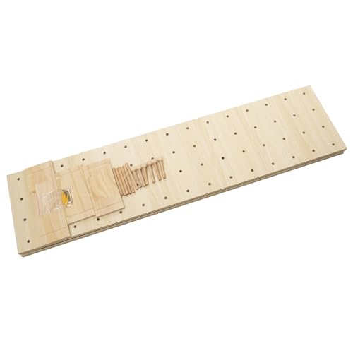 Panneau perforé modulaire en bois avec miroir pour un rangement sur mesure