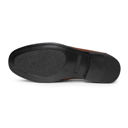 Bruno Marc Men's Dress Loafers Slip-on Formal Shoes,Size 9.5,Dark Brown,SBLS2410M