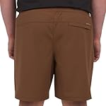 Quiksilver Men's Comfort Stretch Dry Flight Active Short (US, Alpha, Small, Regular, Regular, Brown) - Image 2