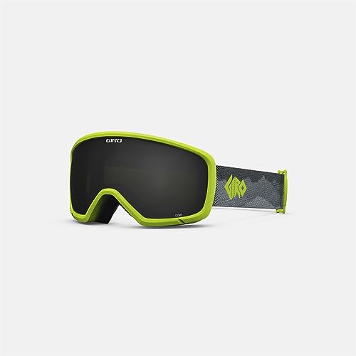 Image of Giro Stomp Kids Ski Goggles - Snowboard Goggles for Youth, Boys & Girls - Ano Lime Linticular Strap with Ultra Black Lens