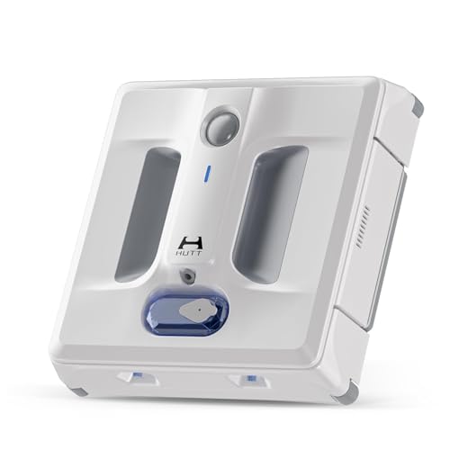 Image of HUTT A1 Auto Window Cleaning Robot, Upgraded 4 Water Spray & 6000PA High Suction Power Window Cleaner with Laser Sensor Detection, Perfect for High-Rise Windows, Tiles and Glass