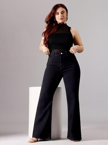 Image of Miss Chase A+ Women's Bootcut High Rise Stretchable Denim Jeans