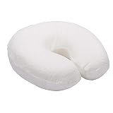 PIKOLIN Home - Almohada de Viaje para Cuello Viscoelástica, Transpirable y Suave con Funda Lavable, Firmeza Media/Baja, Color Blanco