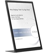 ECKEK Carbon Steel Sign Holder, Slanted Menu Displays, Table Top Sign Stand (L Shape Black A5 148...