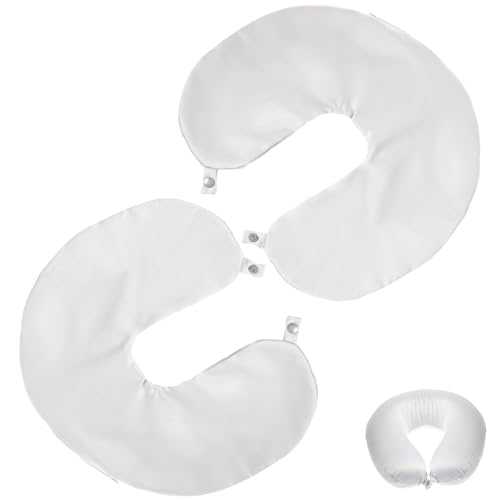 Prasacco 2 Packs Travel Pillow Case Cover, Neck Pillow Cover Reusable U-Shaped Airplane Pillowcase Soft Smooth Neck Pillowcovers with Zipper Travel Essentials (No Filler)