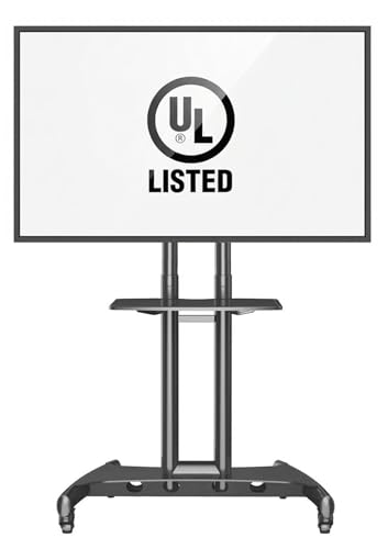 NB Mobile TV Cart, UL Listed, Rolling TV Stand with Wheels for 32 to 75 Inch LCD LED OLED Plasma...
