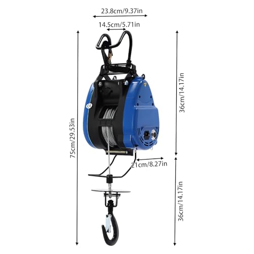 Polipasto Eléctrico 1102.31 Lbs 1800W 110V Cu Alambre miniatura 4