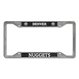 Rico Industries NBA Basketball Denver Nuggets Pewter License Plate Frame 12" x 6"