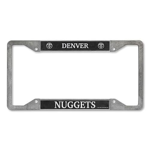 Cadre de plaque NBA Denver Nuggets étain 30,5x15,2cm support plaque basket
