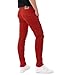 TEGIAS Mens Slim Fit Jeans 7 Pockets Stretch Skinny Denim Jeans for Men Fashion,Red 38