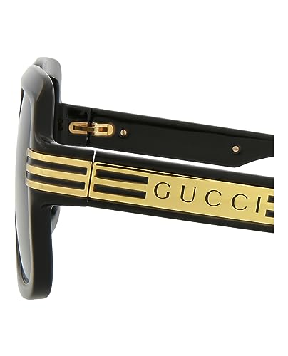 Gucci Square/Rectangle Sunglasses Black Black Grey Luxury Eyewear Made In Italy Injection Frame Designer Fashion for Everyday Luxury4