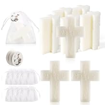 50 Pcs Baptism Favors Set Cross Soap for Girls and Boys,Baptism Party Favors for Guests,Christening Souvenirs for First Communion Favors,Recuerdos De Bautizo Para Nino Nina,Primera Comunion Recuerdos