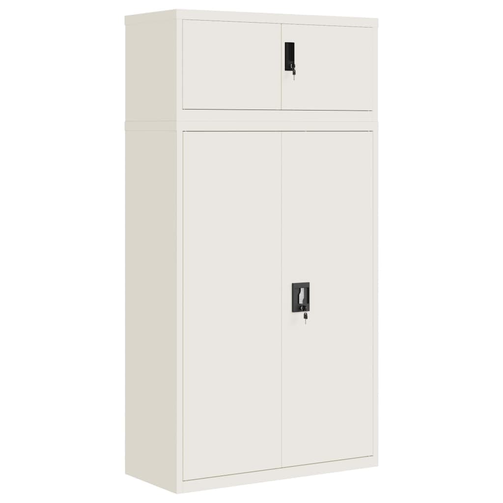Armadietto portadocumenti, 90 x 40 x 180 cm, in metallo, con serratura, con 3 ripiani, armadietto per documenti, per ufficio, casa e ufficio