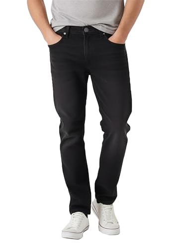 Jean droit pour homme stretch bleu et noir classique JMOJO