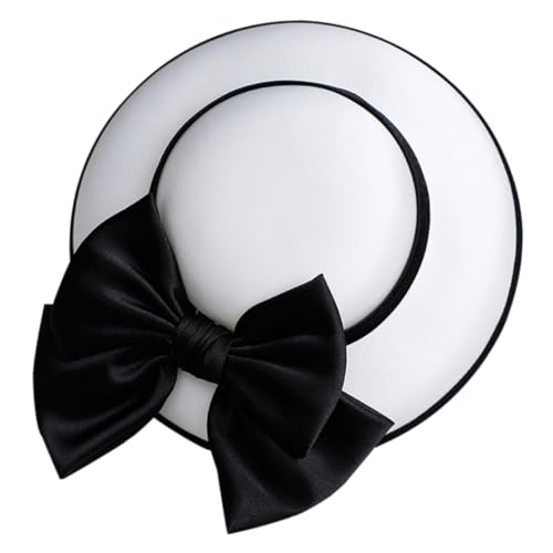 Chapeau Rétro Blanc Accessoires De Coiffure Vintage Dîner Fête Chic