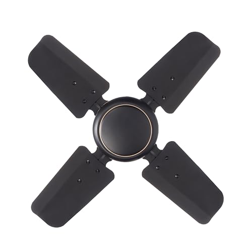 Image of MILTON Brezza 600 mm Ceiling Fans for home | Energy Efficient Motor | High Air Delivery 600mm ceiling fan | 24 inch High Speed fan ceiling | 1Year Warranty | Matt Black