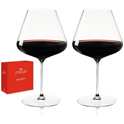 Spiegelau Definition Burgundy Wine Glasses Set of 2 - European-Made Crystal, Dishwasher Safe - 34 Ounces Cover