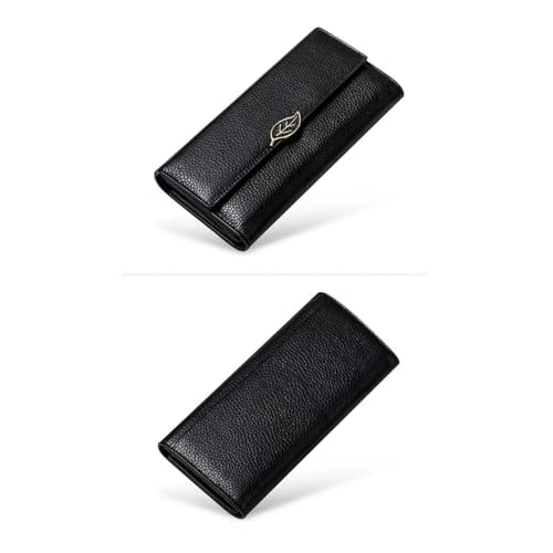 Women's Business Wallets Card Cases Blocking Wallet Money Organisers Genuine Leather Money Clips Coin Purses Pouches (Red)2