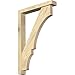 Ekena Millwork 4"W x 24"D x 36"H Balboa Block Rough Sawn Bracket w/Offset Brace, Douglas Fir