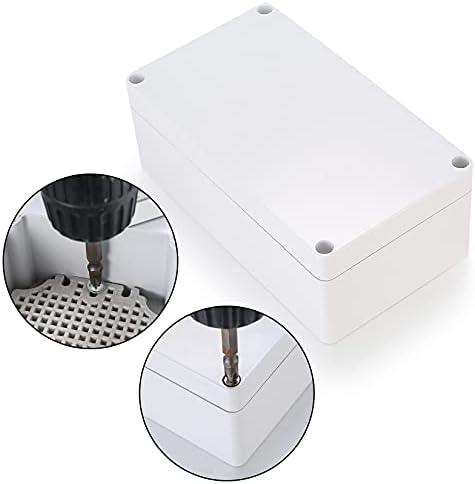 Waterproof Junction Project Box, Plastic ABS IP65 Electronic Enclosure Box for Electronics, Cables, Power, Instrument Case Box - 158 x 90 x 60 mm (White)