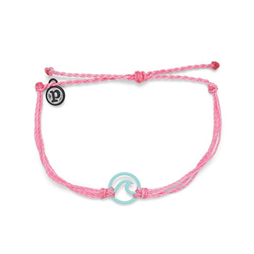 Image of Pura Vida Aqua or White Enamel Wave Bracelet - Waterproof, Adjustable Band