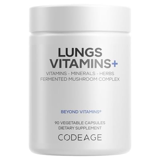 Codeage Lungs Vitamins, A, C, D, E, B6, Milk Thistle Lung Supplement, Zinc & Magnesium, Cordyceps, Reishi, Ginger, Peppermint Leaf Organic Herbs Cleanse, Breathing, Respiration - Non-GMO - 90 Capsules