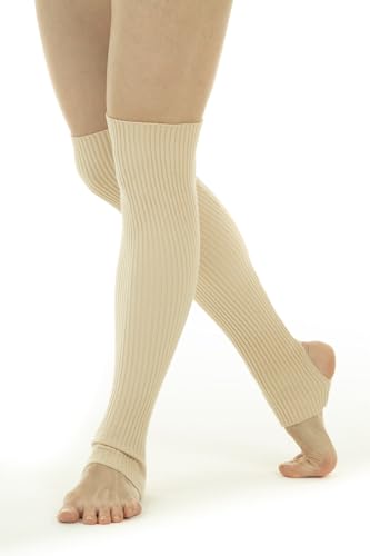 Image of Leg Warmers & Socks for Women's Dance & Yoga - Open Toe & Heel - Eighty's 80s Ribbed Party & Sports Socks