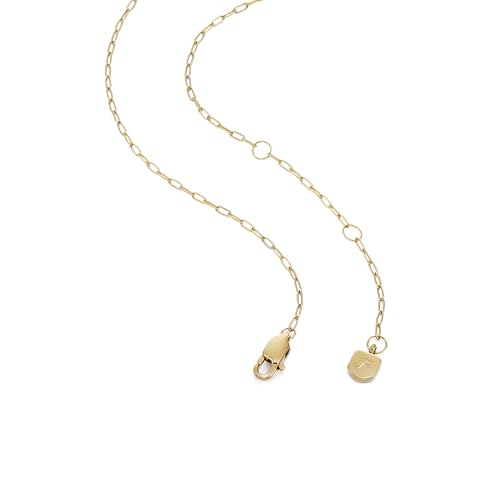 Image of Fossil Women's Gold-Tone Stainless Steel Pendant Chain Necklace for Women