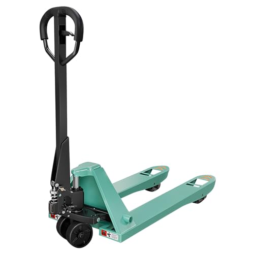 Gato hidráulico manual con capacidad 3T, ruedas de poliuretano, cilindro sellado, ideal para carga y descarga de fábrica de almacén, diseño compacto para una fácil maniobrabilidad.