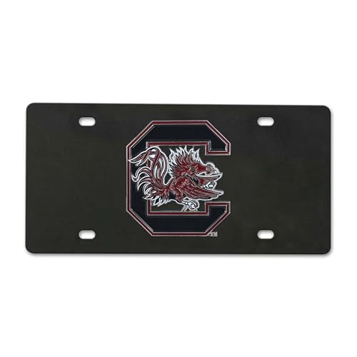 FANMATS 33617 South Carolina Gamecocks 3D Black License Plate