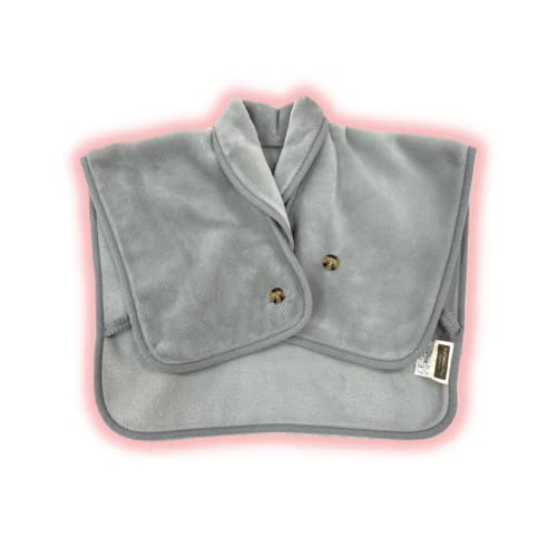 [my makura] 吸湿発熱 マグマパワー 肩当て グレー【 眠りの専門店マイまくら 】 鹿児島県桜島の火山灰を練りこんだ糸を使用 最大8.6℃の温度差 男女兼用 日本製 あったか 冷え 防寒 はんてん ちゃんちゃんこ ポンチョ ゆったりサイズ 冬 ギフト (グレー)