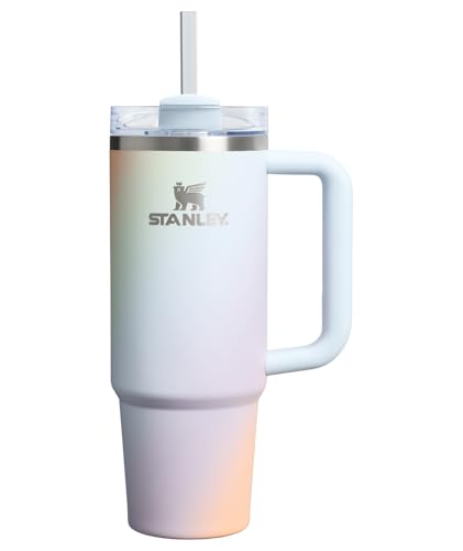 Image of STANLEY Quencher H2.0 Tumbler with Handle and Straw 30 oz | Flowstate 3-Position Lid | Cup Holder Compatible for Travel | Insulated Stainless Steel Cup | BPA-Free | Sunrise Spiral