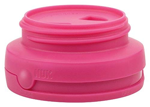 NUK 10256139 tapn de rosca, para botellas First Choice Beb, libre de BPA, a prueba de fugas, 1 pieza de color rosa
