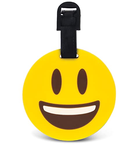 Puzzled Smiling Emotion Luggage Tag - Unique Fun Smile...