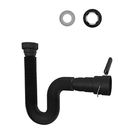 Sifão Sanfonado Universal Branco 38 a 50 mm Anel Plástico