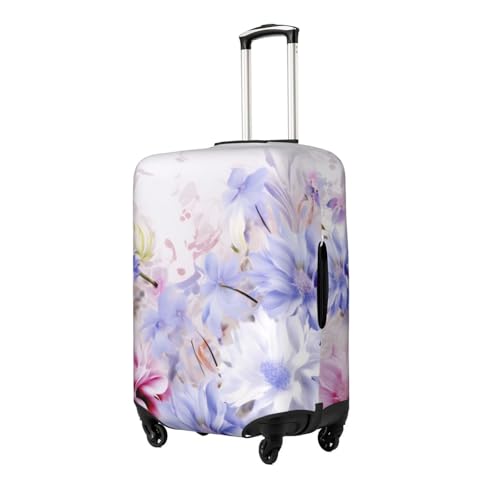 Floral Swirls Print Luggage Suitcase Covers Elastic Washable Luggage Protector Luggage Covers For Suitcase2