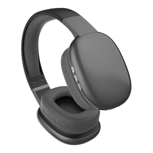RCA Wave-56 Wireless Headphones, 40H Battery, Hi-Res Audio, Enhanced Bass, Noise Cancelling, Transparency Mode, Lightweight Over-Ear Bluetooth Headphones with Comfort Fit, Travel-Friendly Black