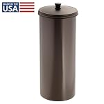 iDesign Freestanding Bathroom Toilet Paper Storage Holder with Lid for 3 Extra Rolls, Bronze - Image 2